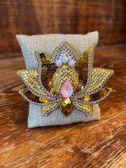 Lotus flower brooch discount